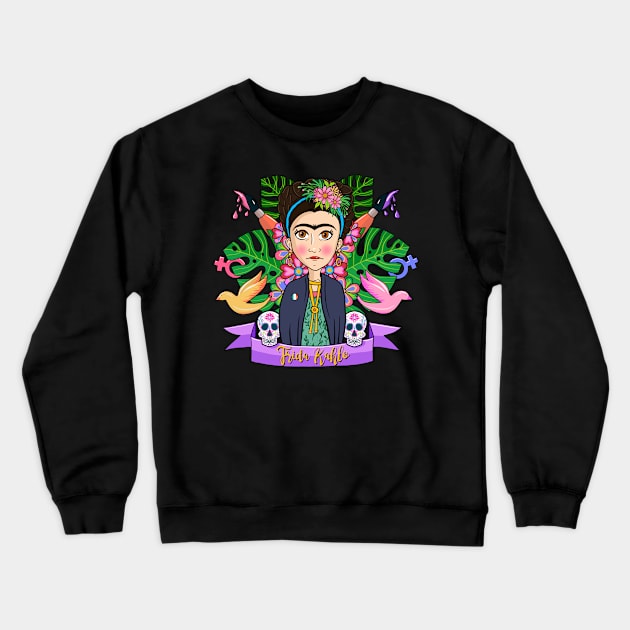 Frida Kahlo Crewneck Sweatshirt by X-TrashPanda